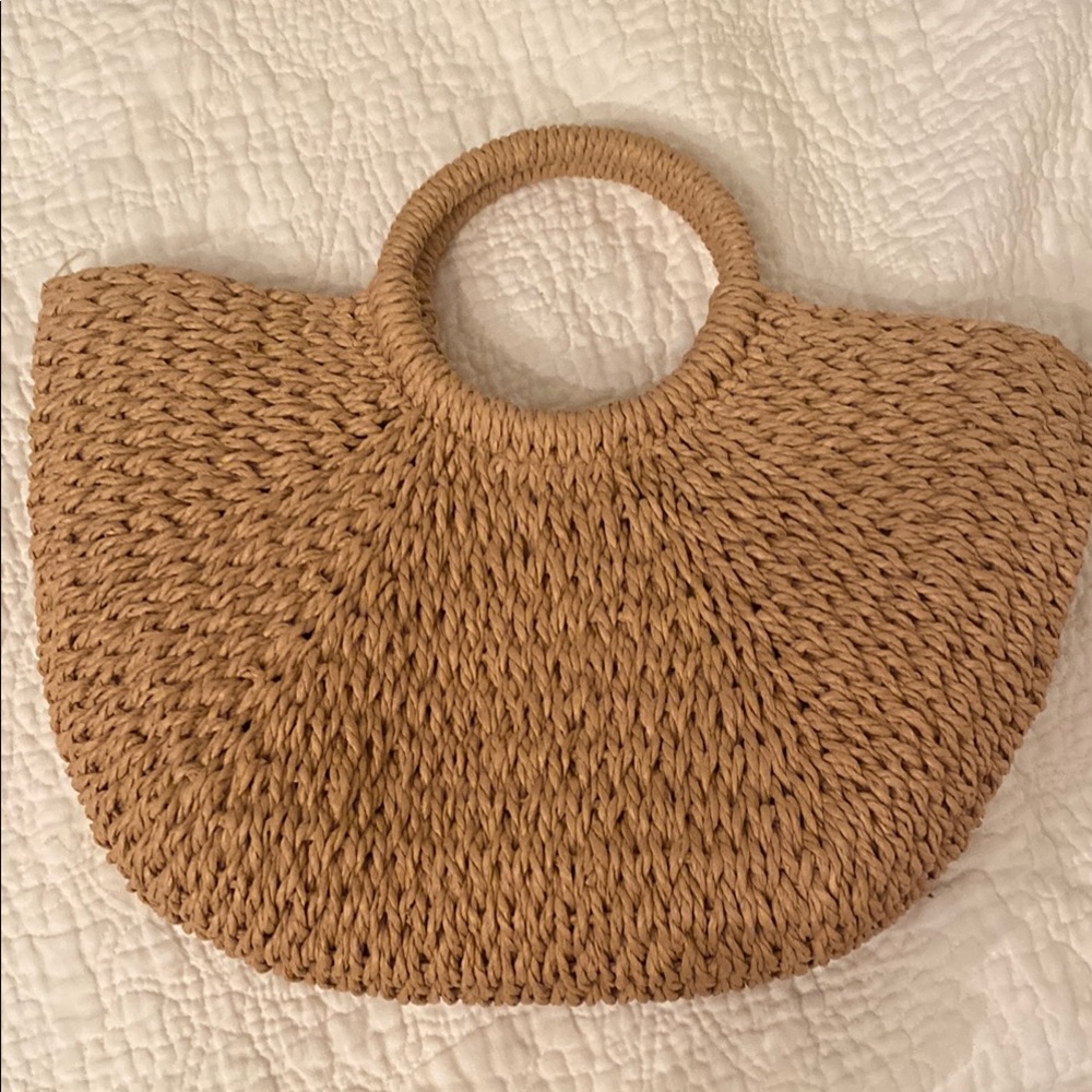 Tan Woven Handbag